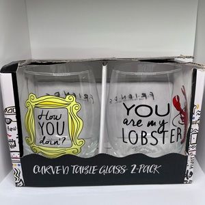 Friends Curved Table Glasses set of 2